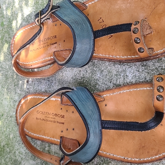 Rare Golden Goose by K. Jacques St-Tropaz T strap leather sandals. Sz 40… - Picture 6 of 16